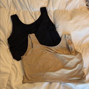 Women's Black and Tan nursing bralette